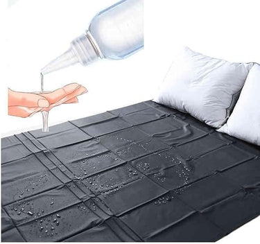 SmartRing Colcha de juego de plástico negro impermeable de PVC para evitar que el colchón se bañe